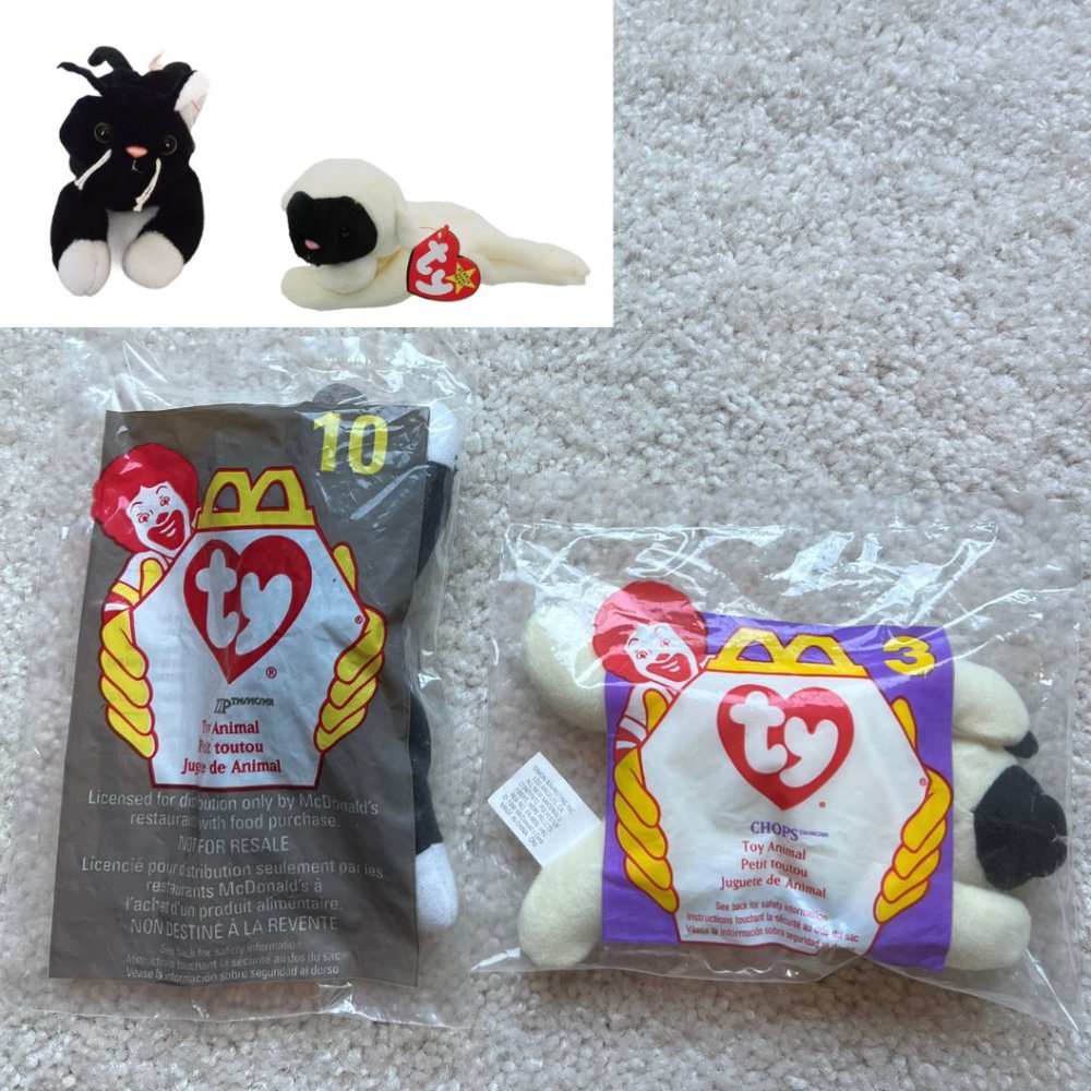 NWT 1998 TY BEANIE BABIES McDonald's Collectible Plush Stuffed Animals